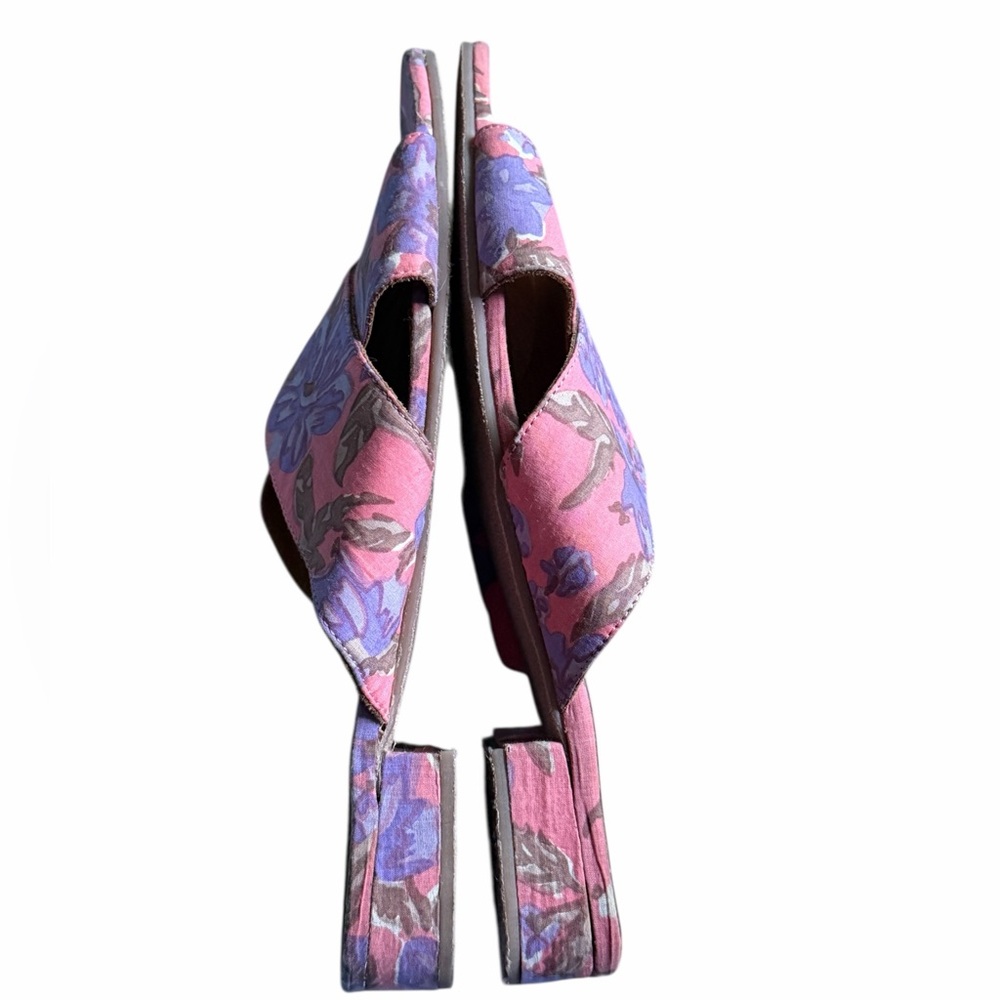 Anthropologie Willa Slide Sandals - pink and purple slip on, size 10 - Picture 4 of 10